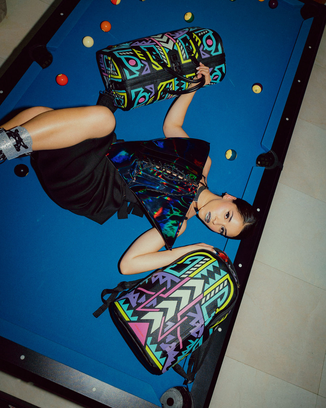 SPRAYGROUND A.I. Path To The Future Iii Duffle - Sandflower Collab (Glow In The Dark) — product image 26