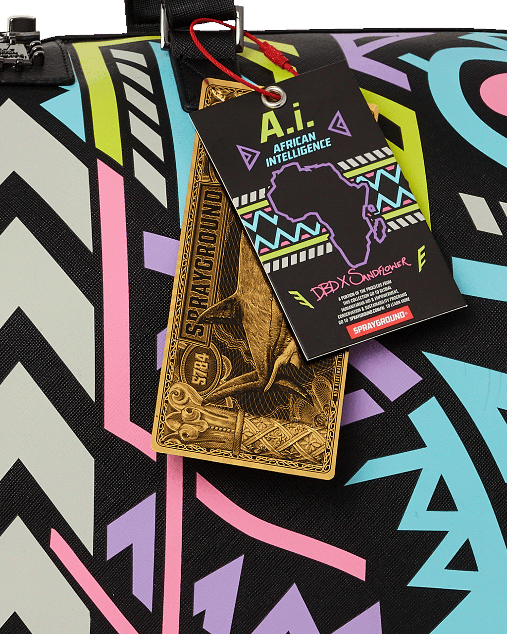 SPRAYGROUND A.I. Path To The Future Iii Duffle - Sandflower Collab (Glow In The Dark) — product image 31