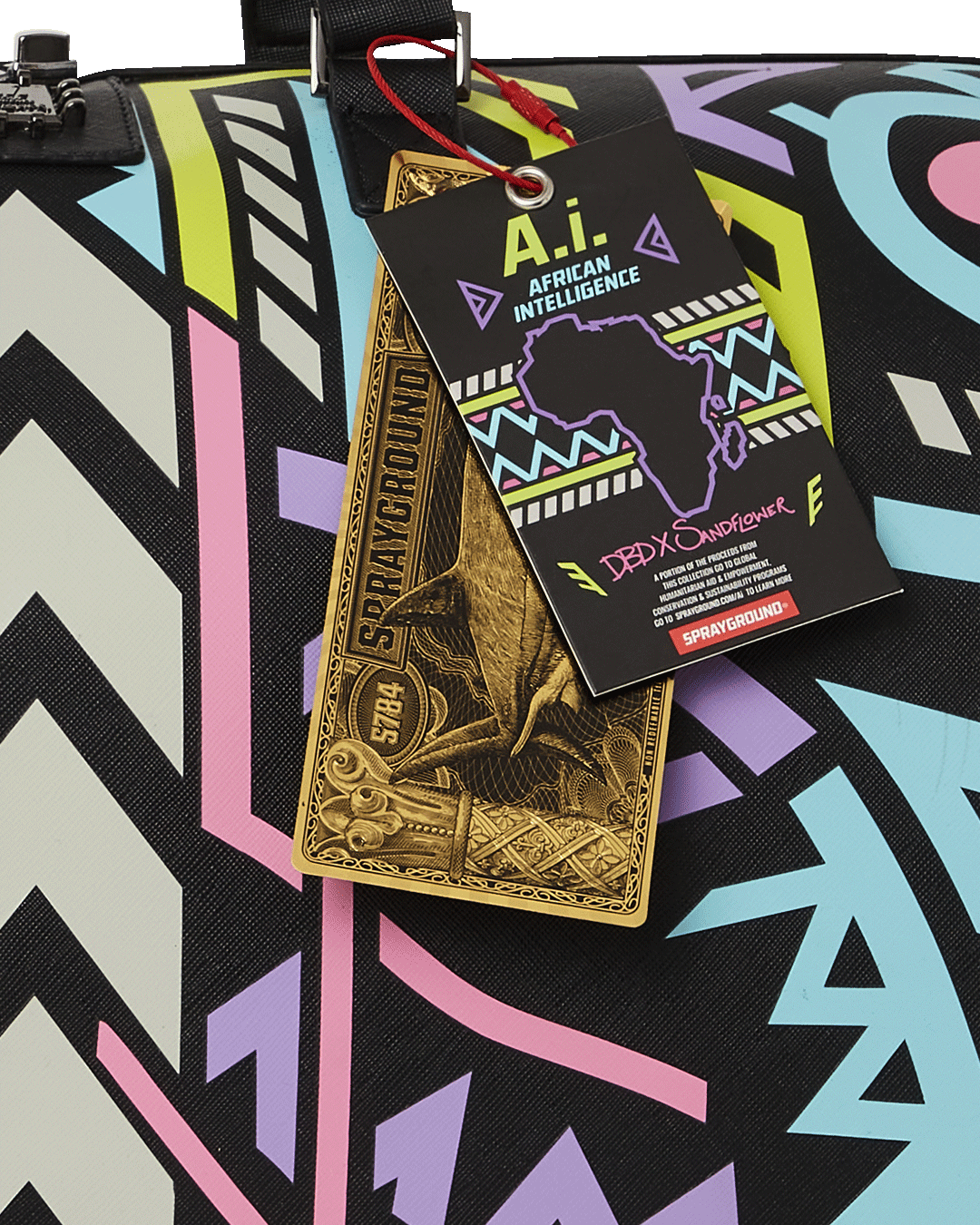 SPRAYGROUND A.I. Path To The Future Iii Duffle - Sandflower Collab (Glow In The Dark) — product image 31