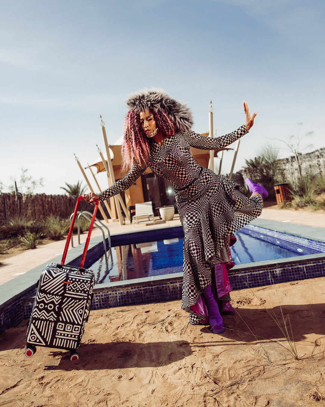 SPRAYGROUND A.I.8 African Intelligence - Origin Story Sharknautics Hardshell Carry-On Luggage — product image 2