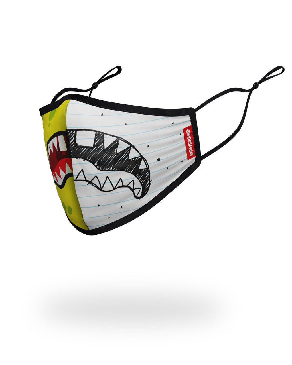 SPRAYGROUND Adult Doodlebob Split Shark Form Fitting Face-Covering Fashion Face Mask — product image 2