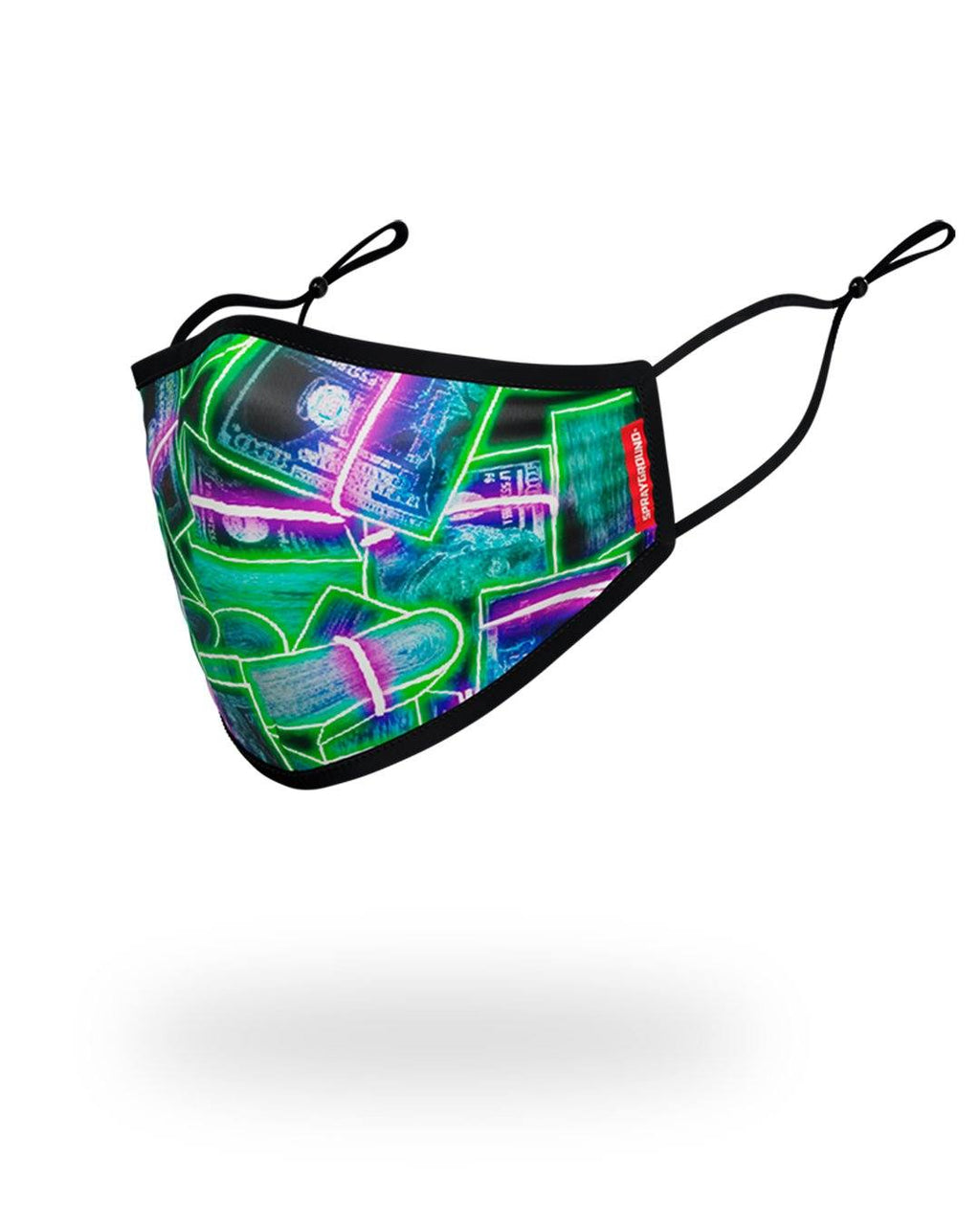 SPRAYGROUND Adult Neon Money Form Fitting Face Mask — product image 2
