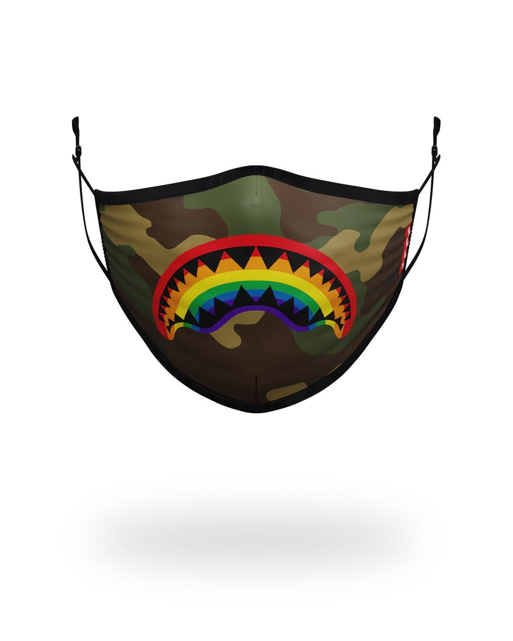 SPRAYGROUND Adult Rainbow Shark Form Fitting Face Mask — product image 1