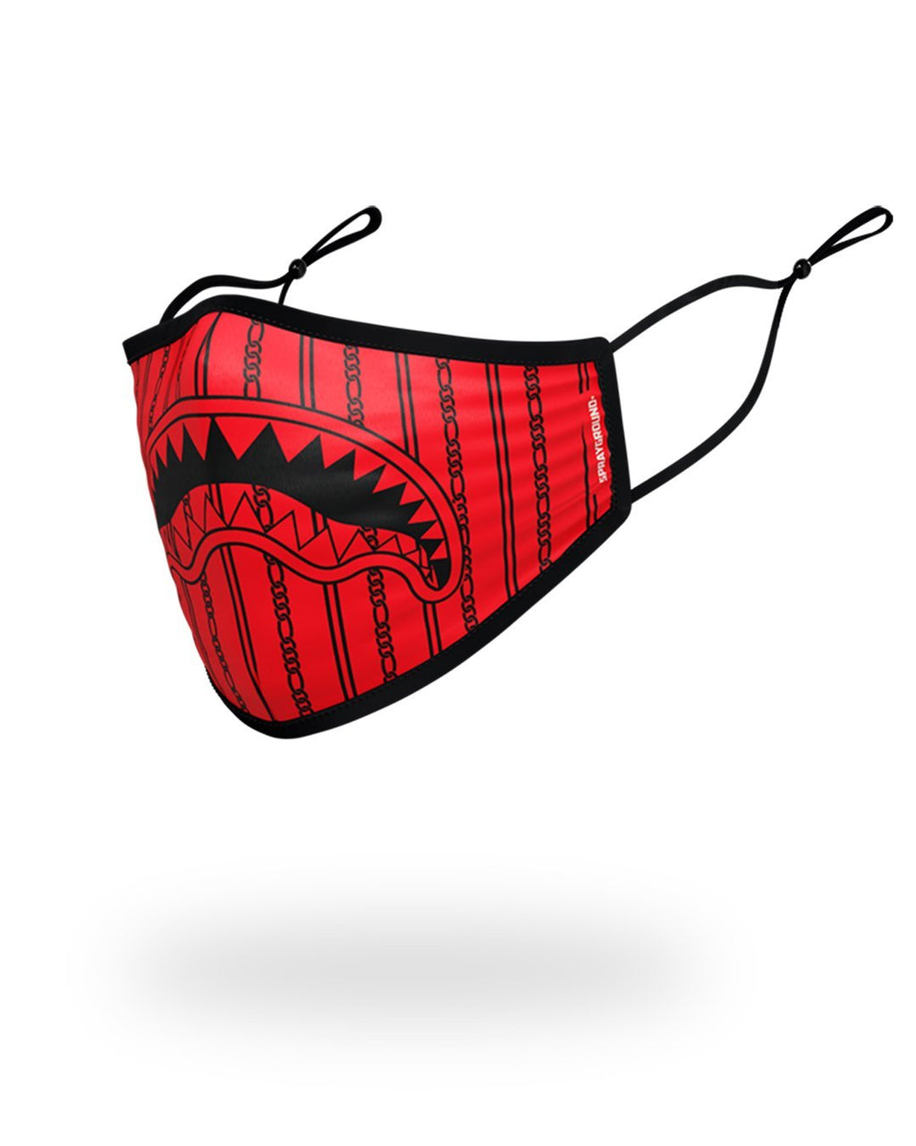 SPRAYGROUND Adult Reverse Sharks In Paris (Red) Form Fitting Face Mask — product image 2