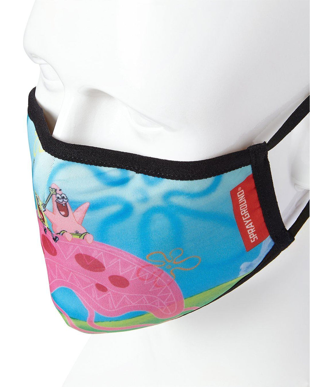 SPRAYGROUND Adult SpongeBob Jelly Shark Form Fitting Face-Covering Fashion Face Mask — product image 3