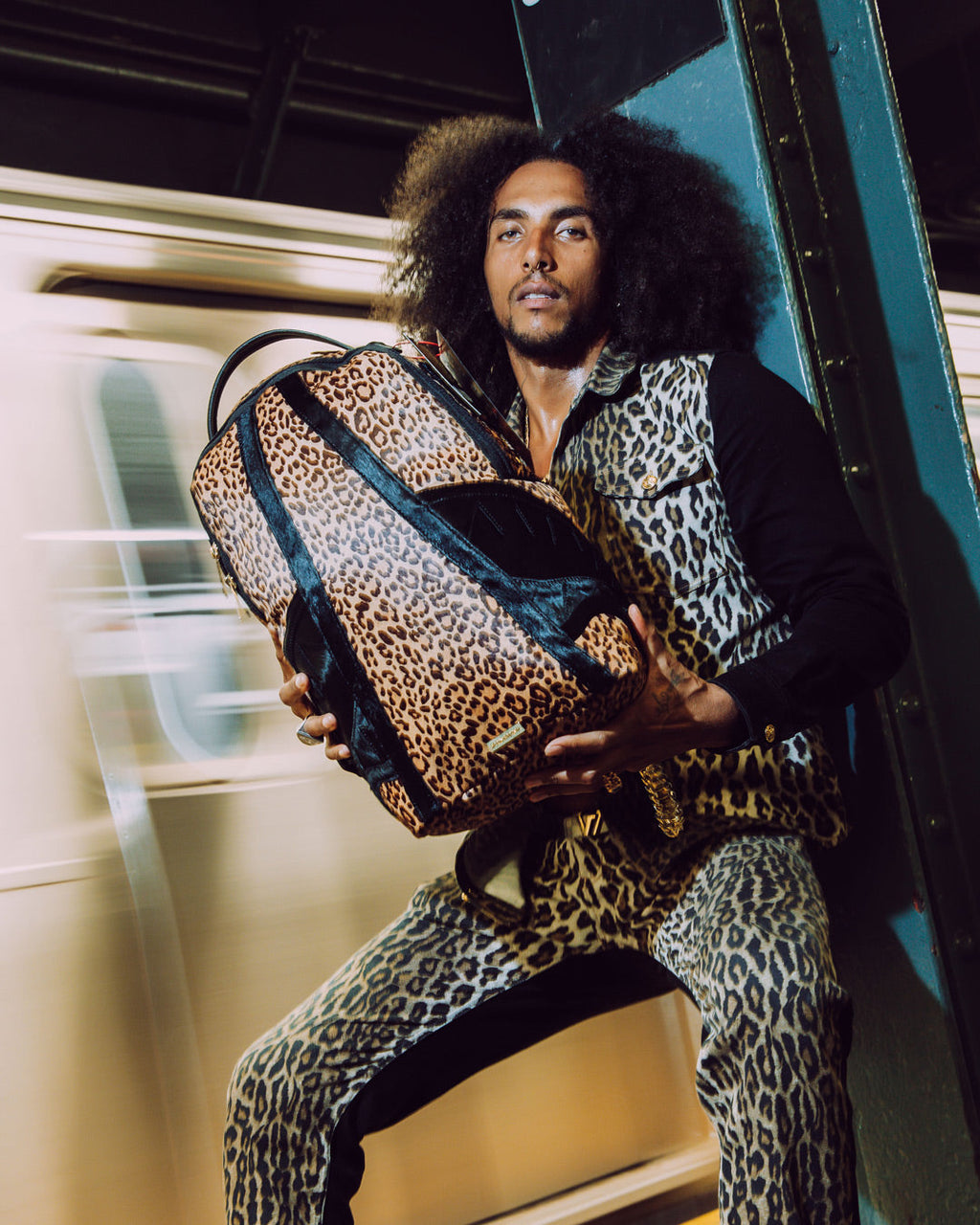 SPRAYGROUND African Intelligence 9 Courage Lives On Backpack - Sandflower Collab — product image 12