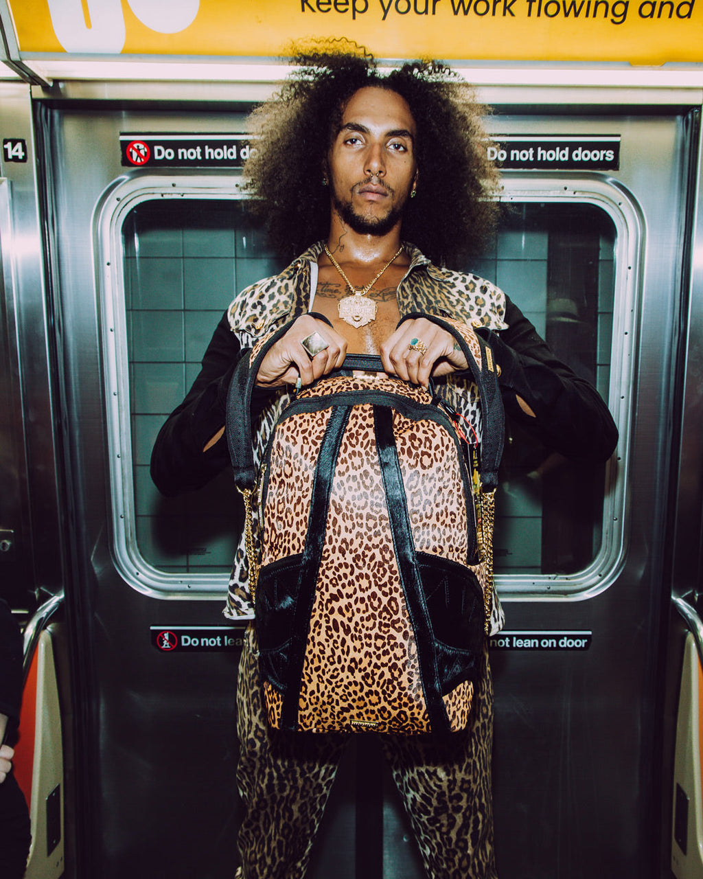 SPRAYGROUND African Intelligence 9 Courage Lives On Backpack - Sandflower Collab — product image 23