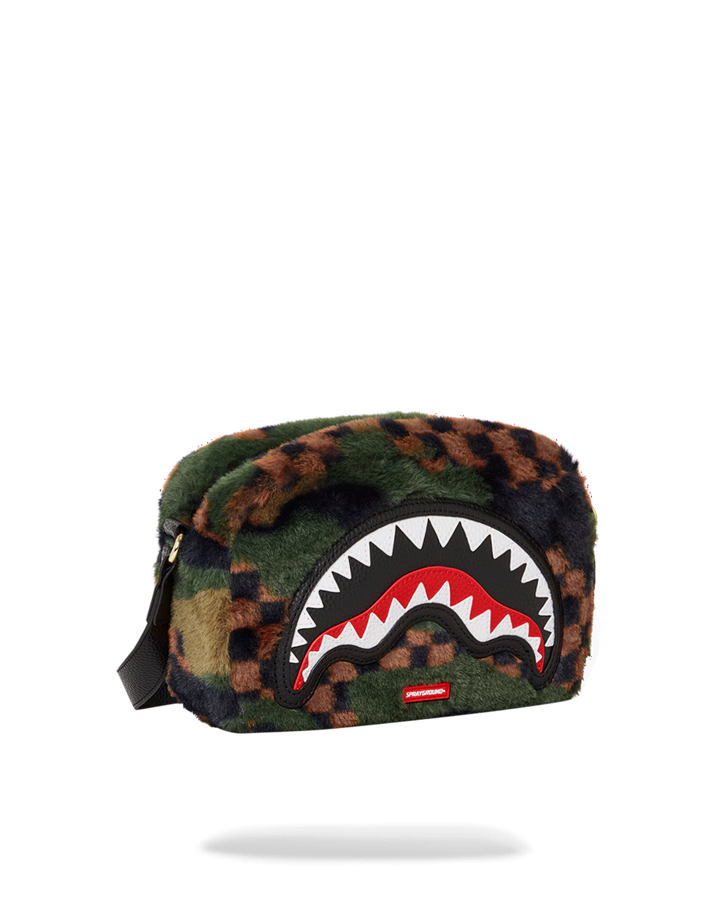 SPRAYGROUND Big Sky Fur Shark Messenger Brick Bag Toiletry Bag — product image 3