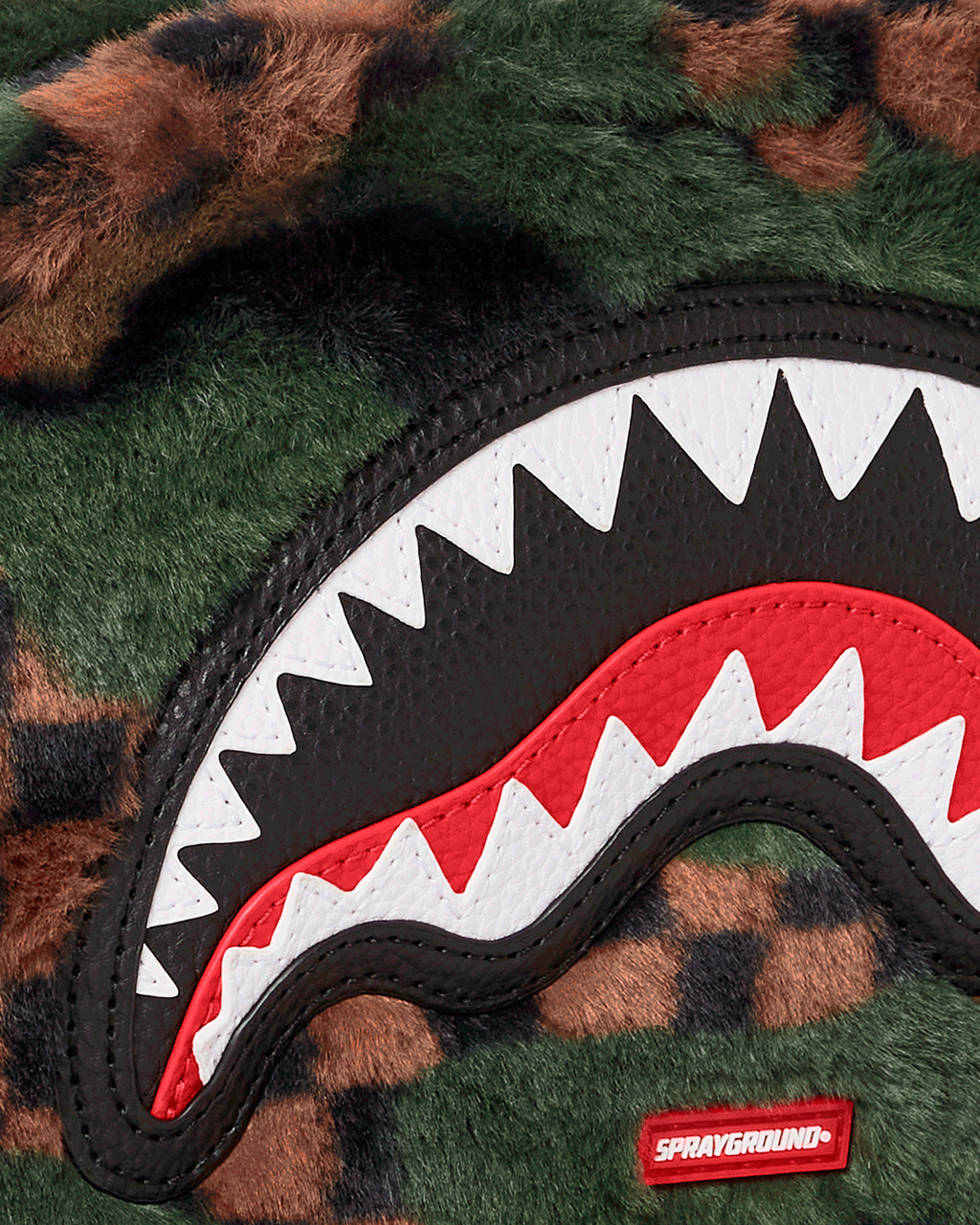 SPRAYGROUND Big Sky Fur Shark Messenger Brick Bag Toiletry Bag — product image 8