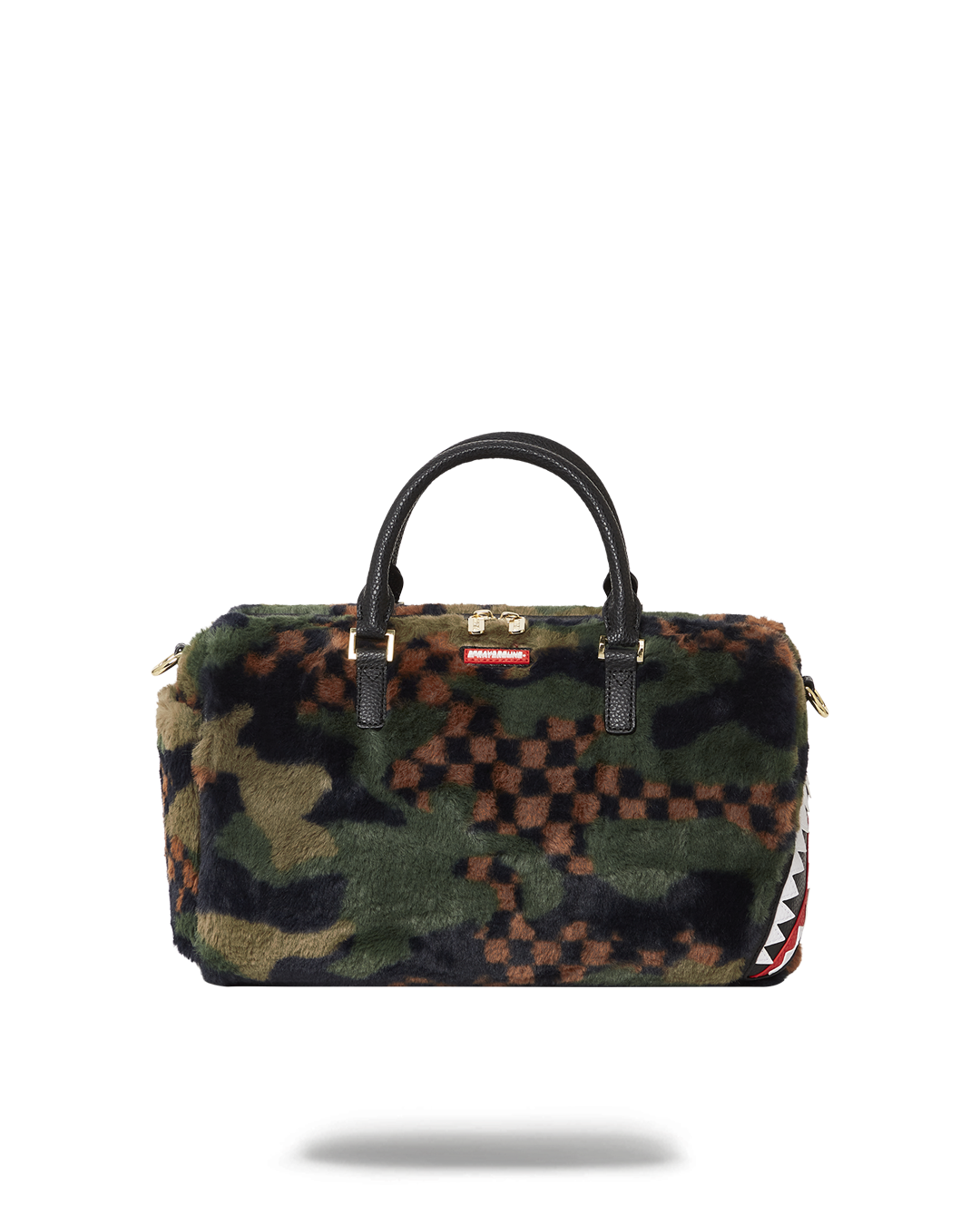 SPRAYGROUND Big Sky Fur Shark Mini Duffle — product image 1