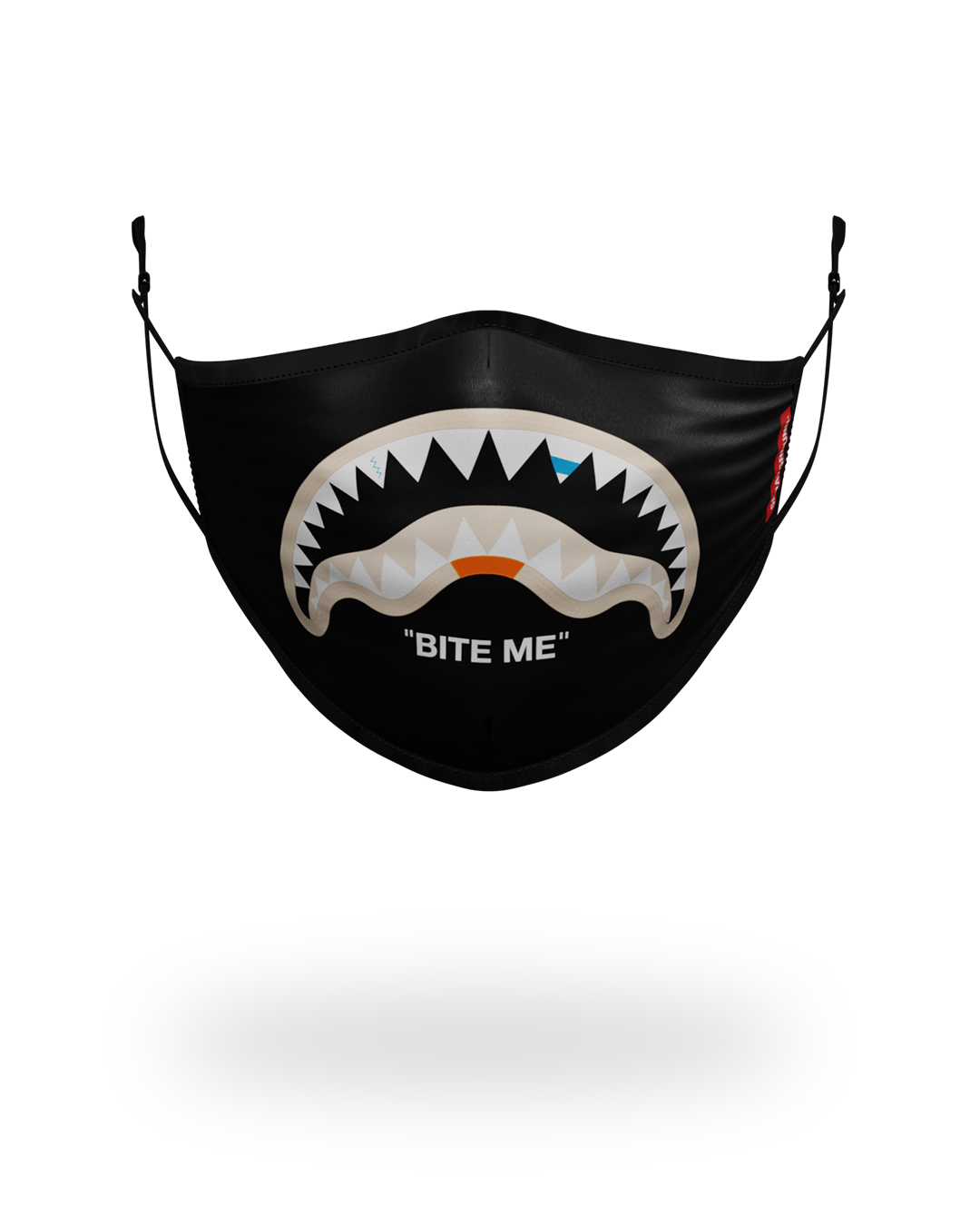 SPRAYGROUND Bite Me Shark (Blk) Polyester Face Mask — product image 1