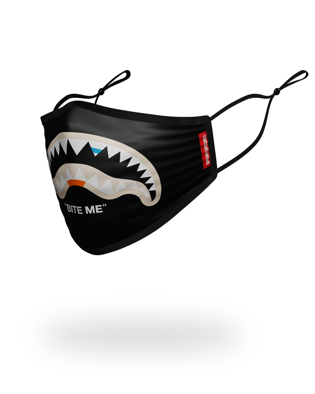 SPRAYGROUND Bite Me Shark (Blk) Polyester Face Mask — product image 3