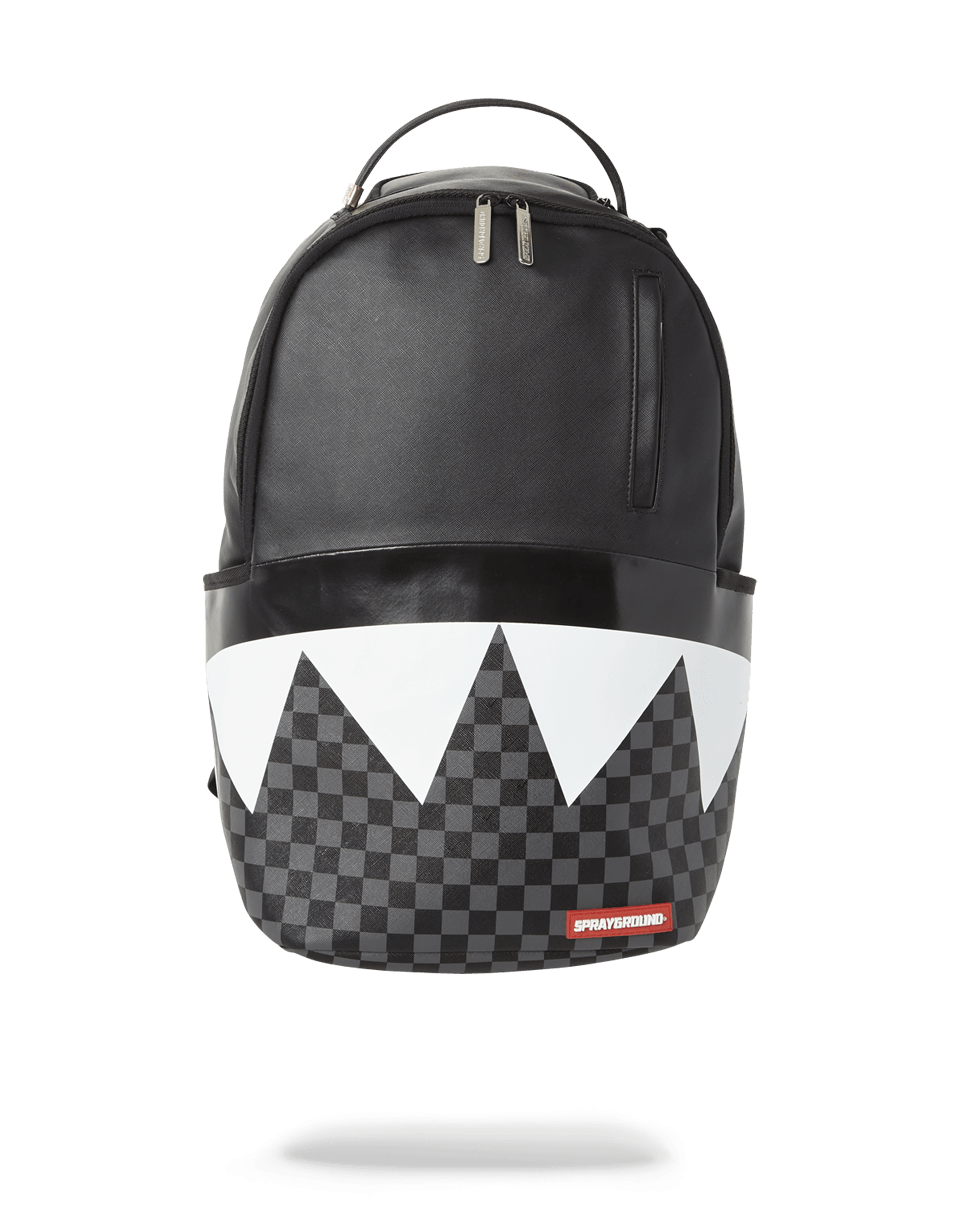 SPRAYGROUND Black Half Check Sharks In Paris Backpack (One Of One) — product image 1