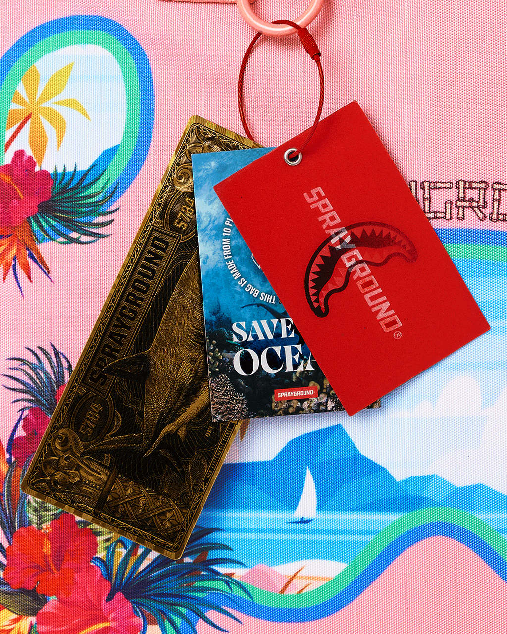 SPRAYGROUND Bora Bora Shark Island Villa Beach Tote — product image 9