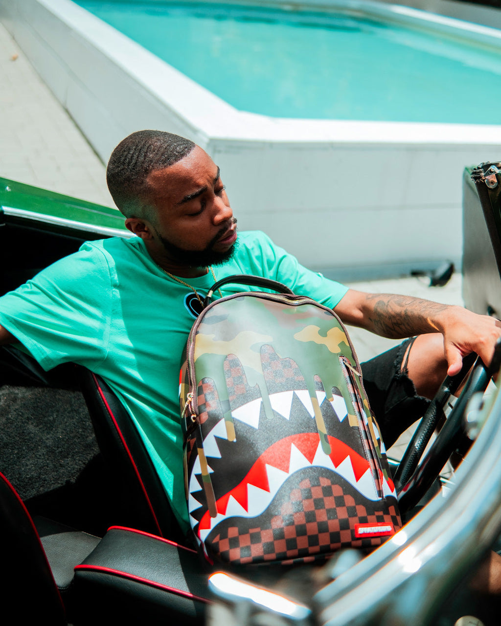 SPRAYGROUND Camo Drip Sharks In Paris Backpack (DLXV) — product image 2