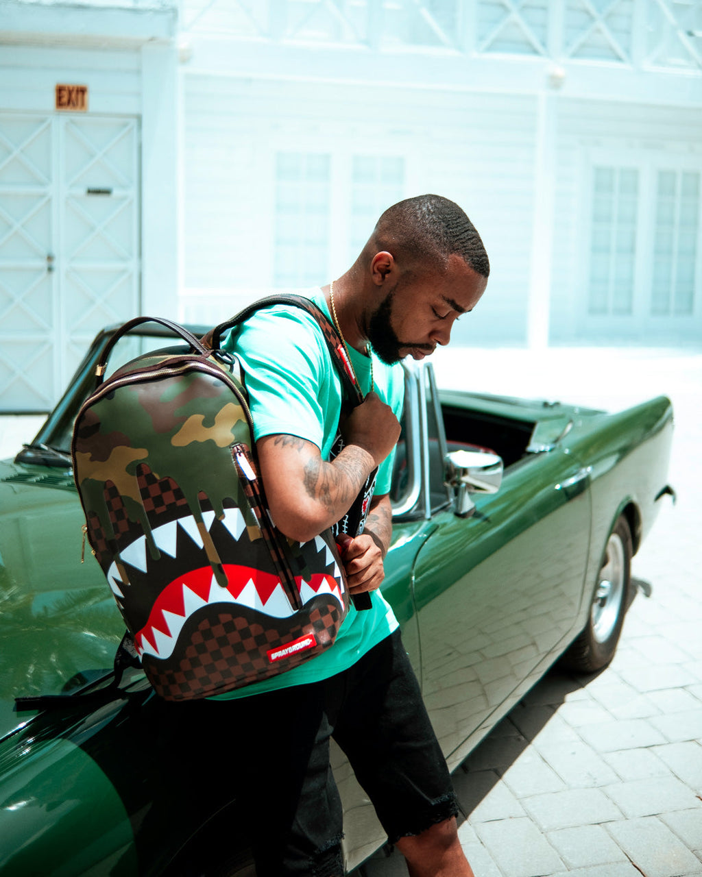 SPRAYGROUND Camo Drip Sharks In Paris Backpack (DLXV) — product image 4