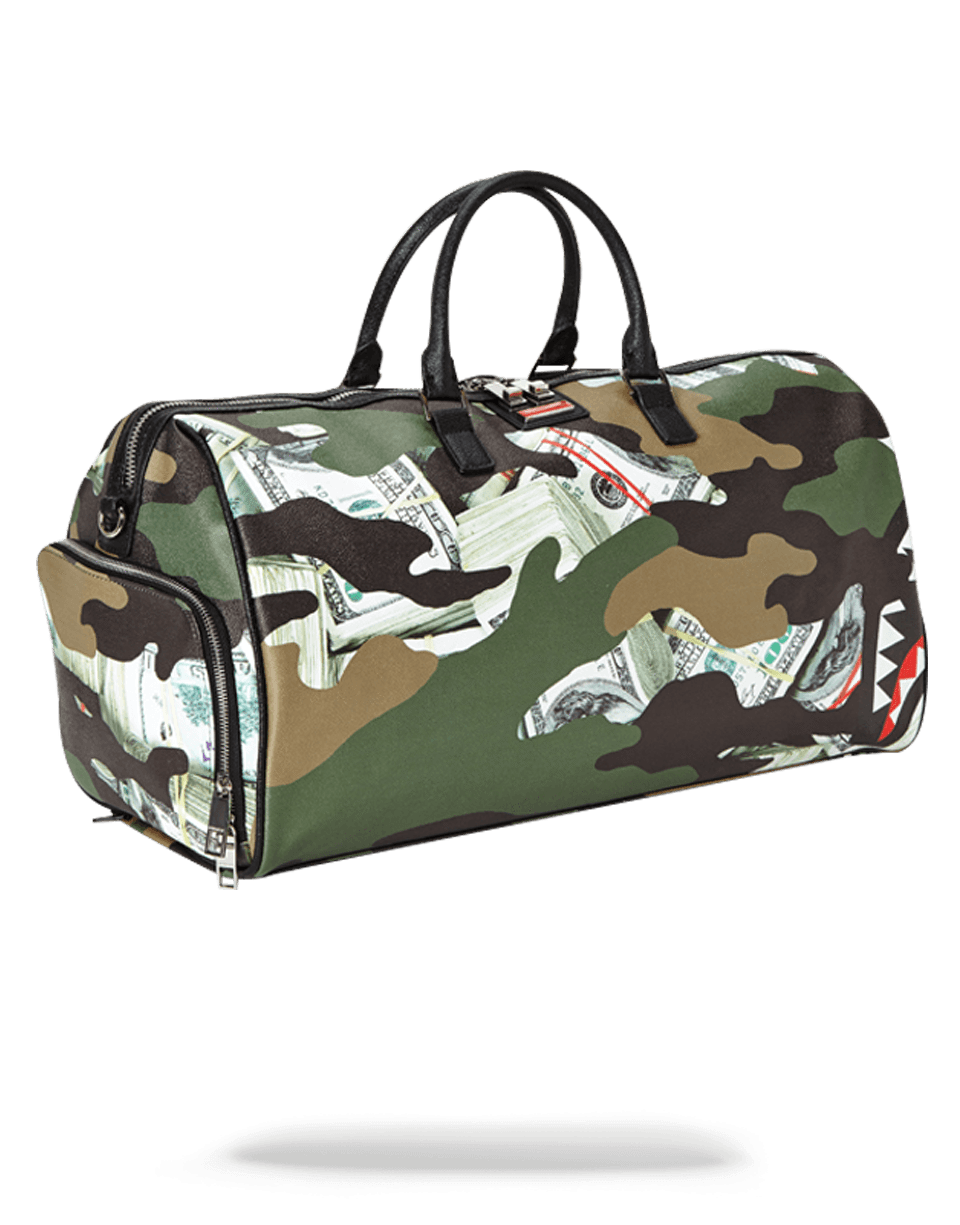 SPRAYGROUND Camo Money Shark Duffle — product image 2