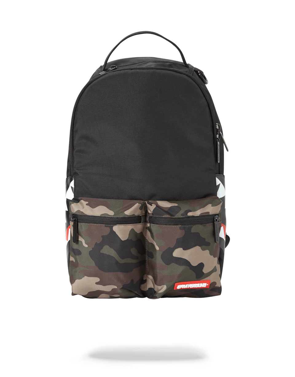 SPRAYGROUND Camo Side Shark Double Cargo Backpack — product image 1