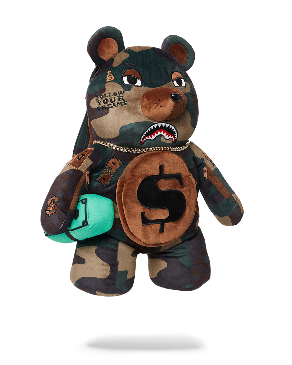SPRAYGROUND Camocheck Moneybear Teddybear Backpack — product image 3