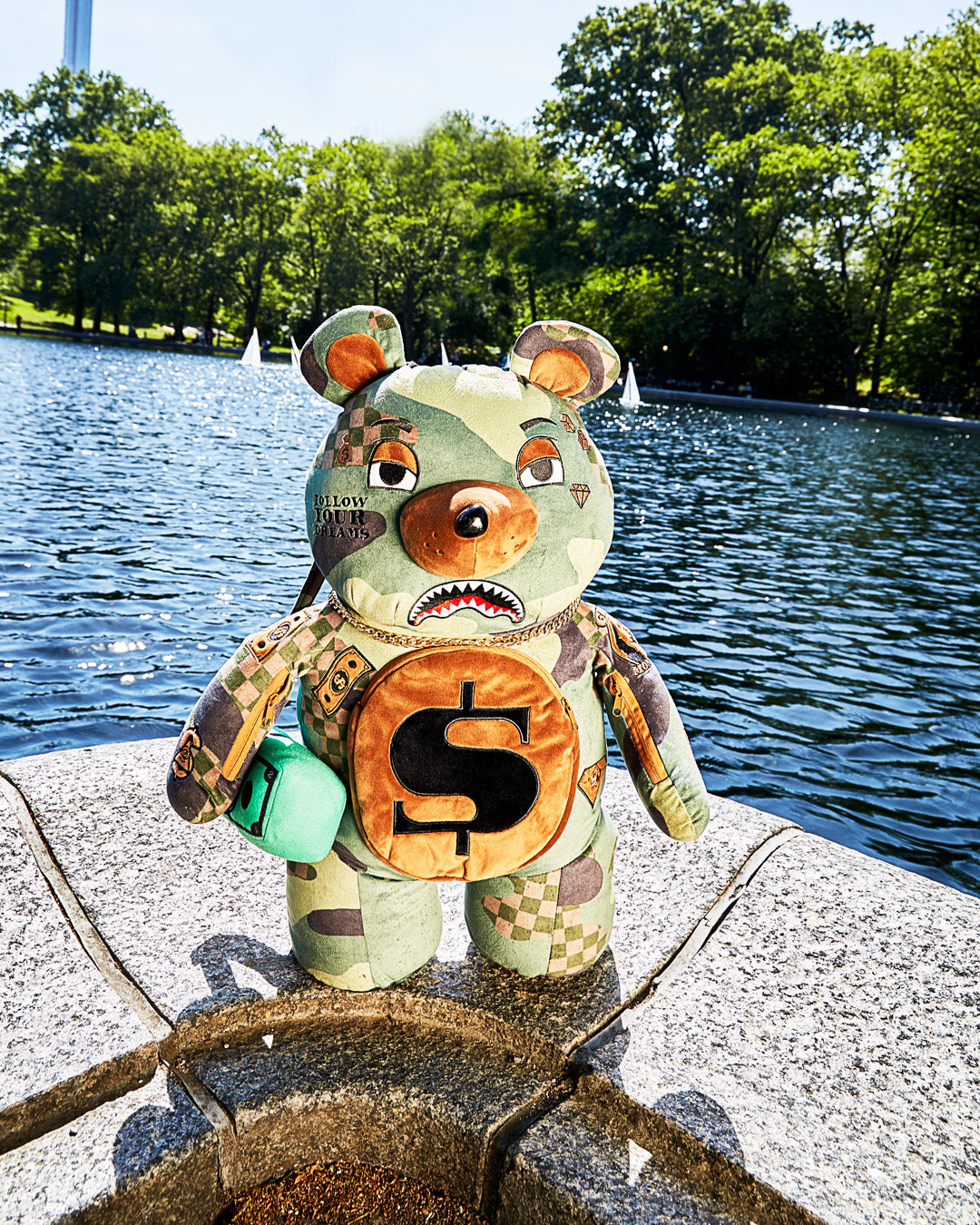 SPRAYGROUND Camocheck Moneybear Teddybear Backpack — product image 4