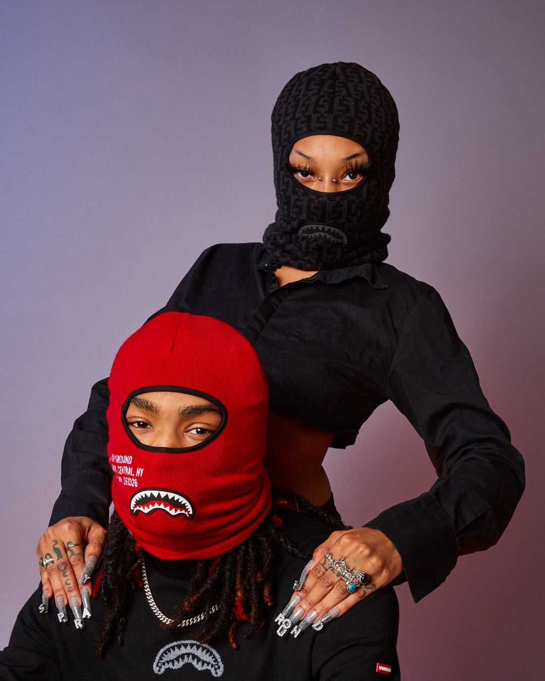 SPRAYGROUND Cashin Checks Ski Mask (Gray) — product image 7