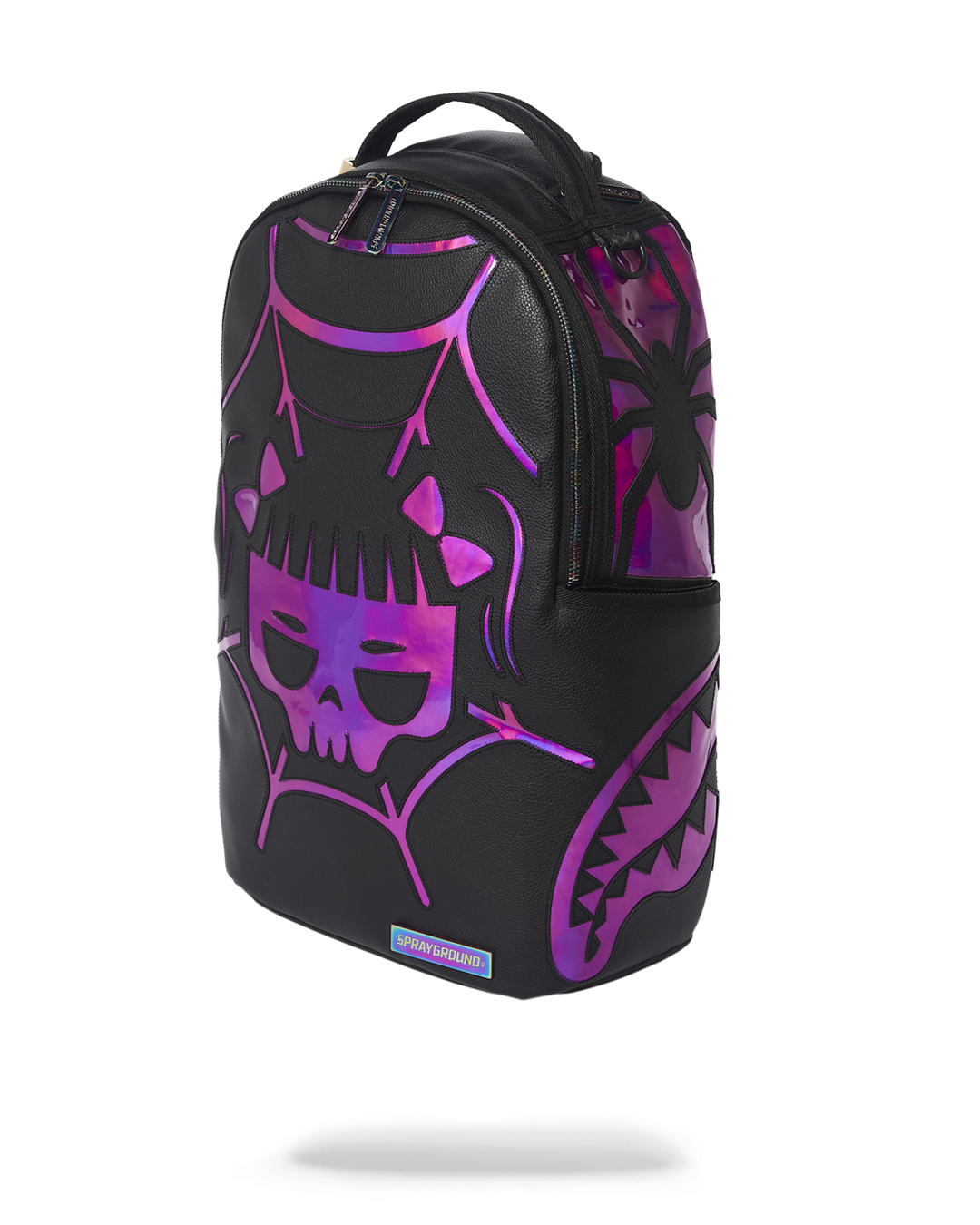 SPRAYGROUND Cazzu Iridescent Cut & Sew Spider Skull Shark Backpack (DLXV) — product image 3