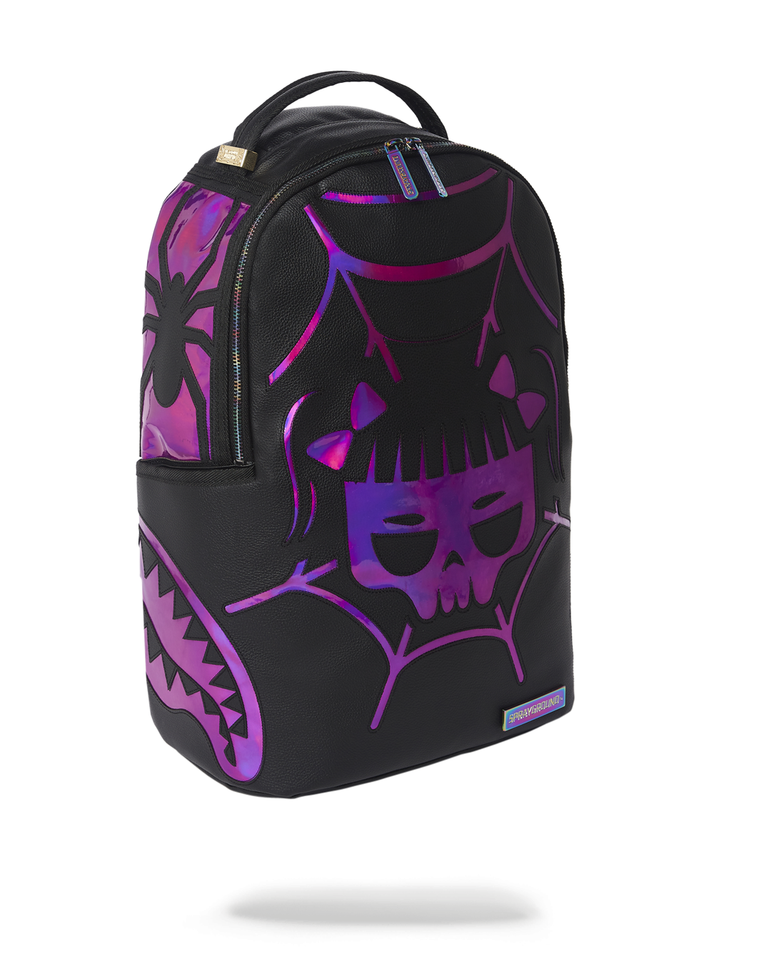 SPRAYGROUND Cazzu Iridescent Cut & Sew Spider Skull Shark Backpack (DLXV) — product image 7