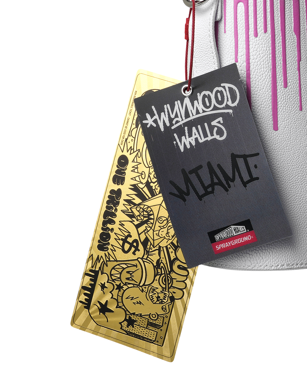 SPRAYGROUND Wynwood Walls Collab Water Bottle Or Spraycan Holder (Wht/Pnk) — product image 13