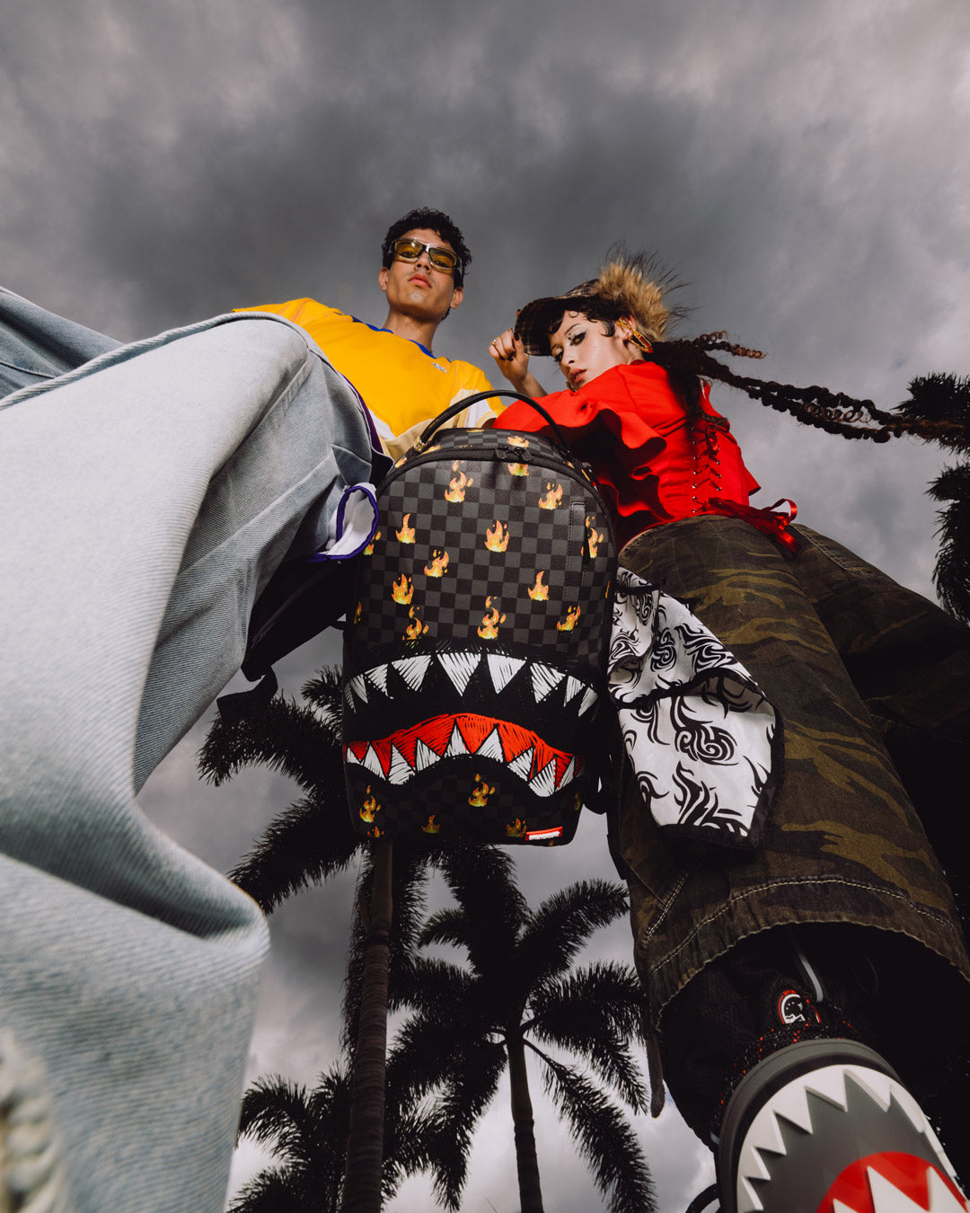 SPRAYGROUND Super Hot Fire Sharks In Paris Backpack — product image 6