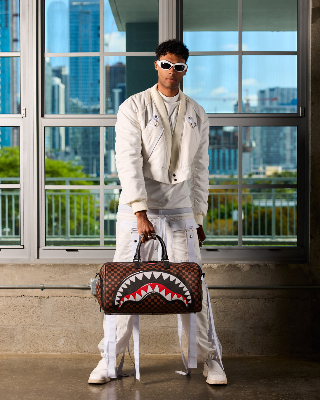 SPRAYGROUND Sharks In Paris Grin & Grind Duffle — product image 2