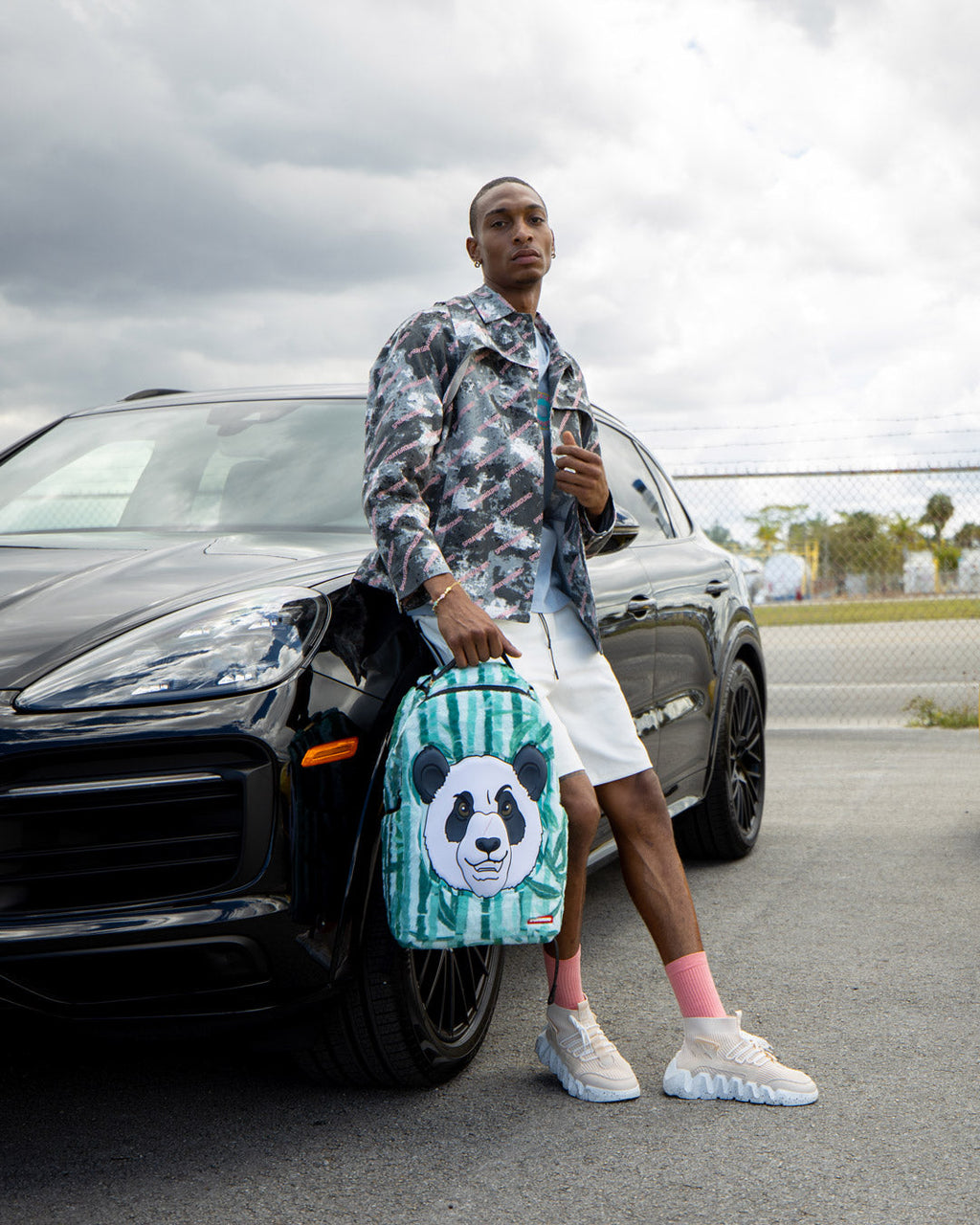 SPRAYGROUND Panda Cozy Velour Fur Backpack — product image 4