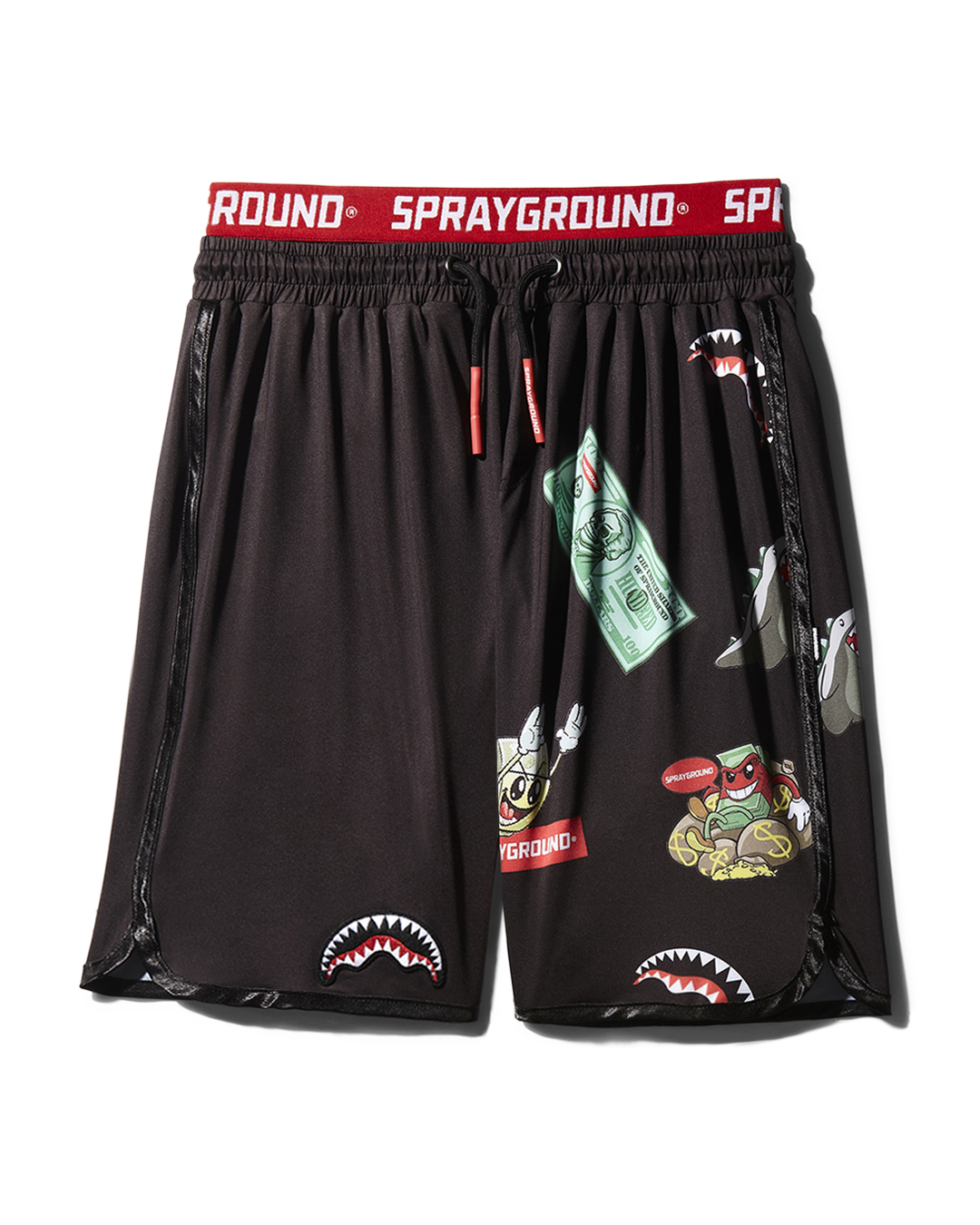 SPRAYGROUND Patch All-In Corto Swim Trunks (Black) — product image 1
