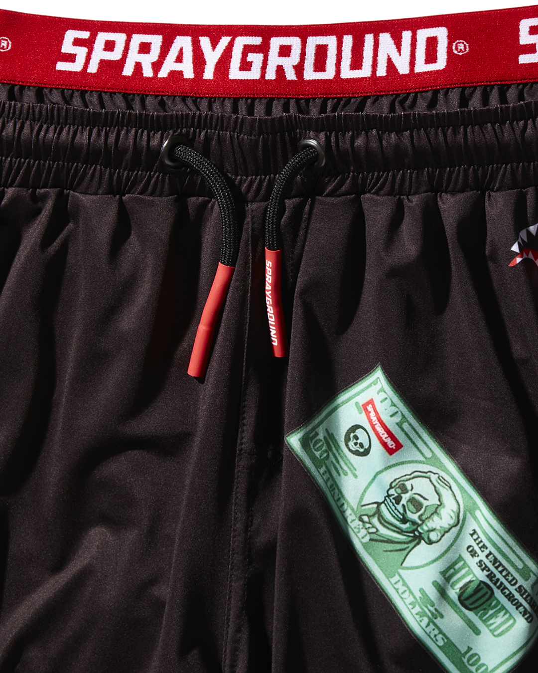 SPRAYGROUND Patch All-In Corto Swim Trunks (Black) — product image 4
