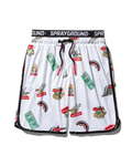 SPRAYGROUND Patch All-In Corto Swim Trunks (White) — product image 1