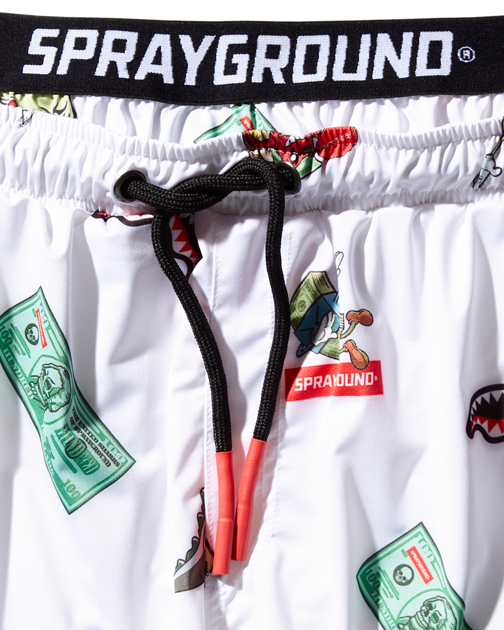 SPRAYGROUND Patch All-In Corto Swim Trunks (White) — product image 3
