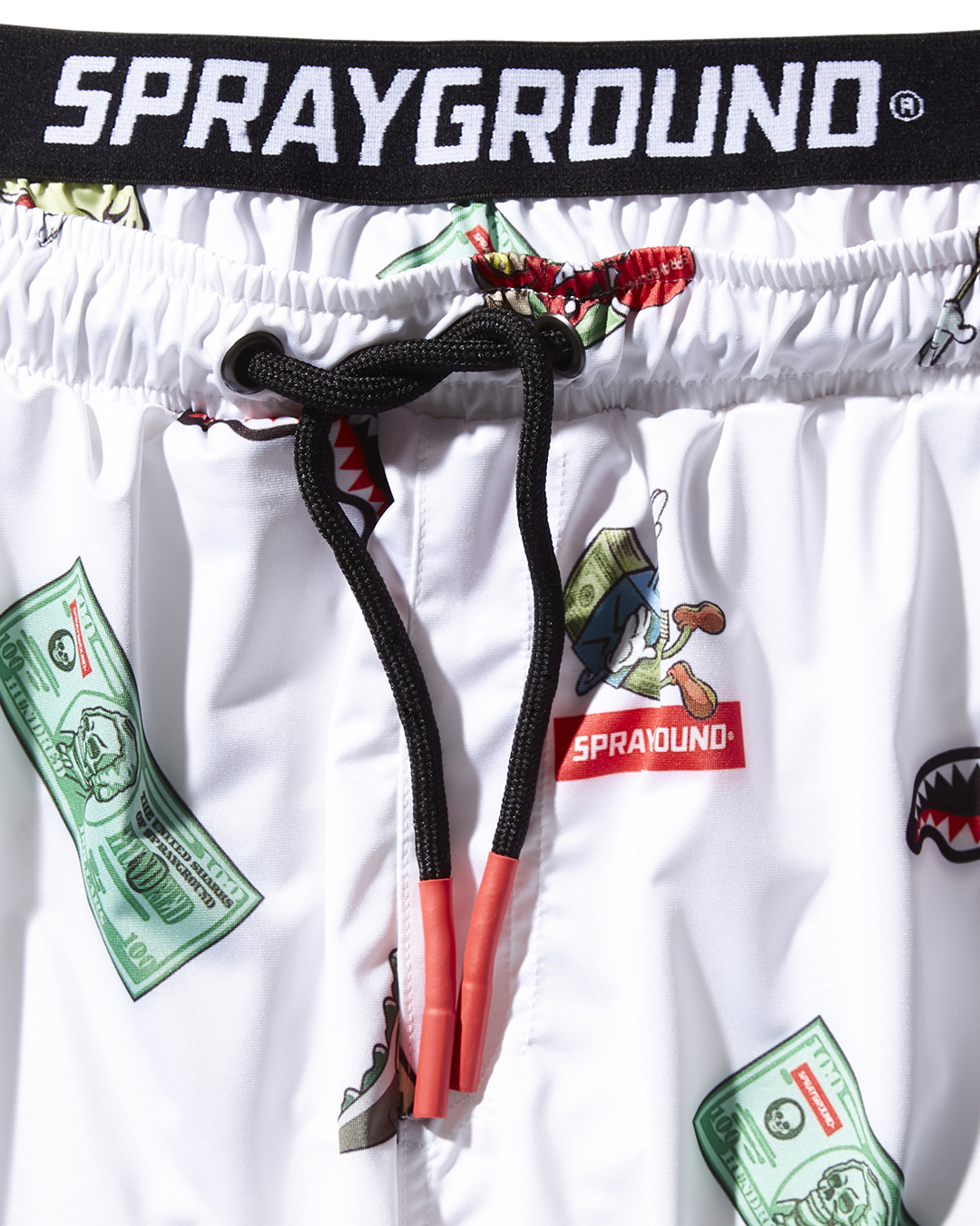 SPRAYGROUND Patch All-In Corto Swim Trunks (White) — product image 3