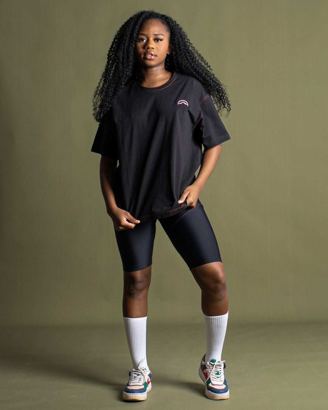 SPRAYGROUND Over Shark T-Shirt (Black) — product image 2