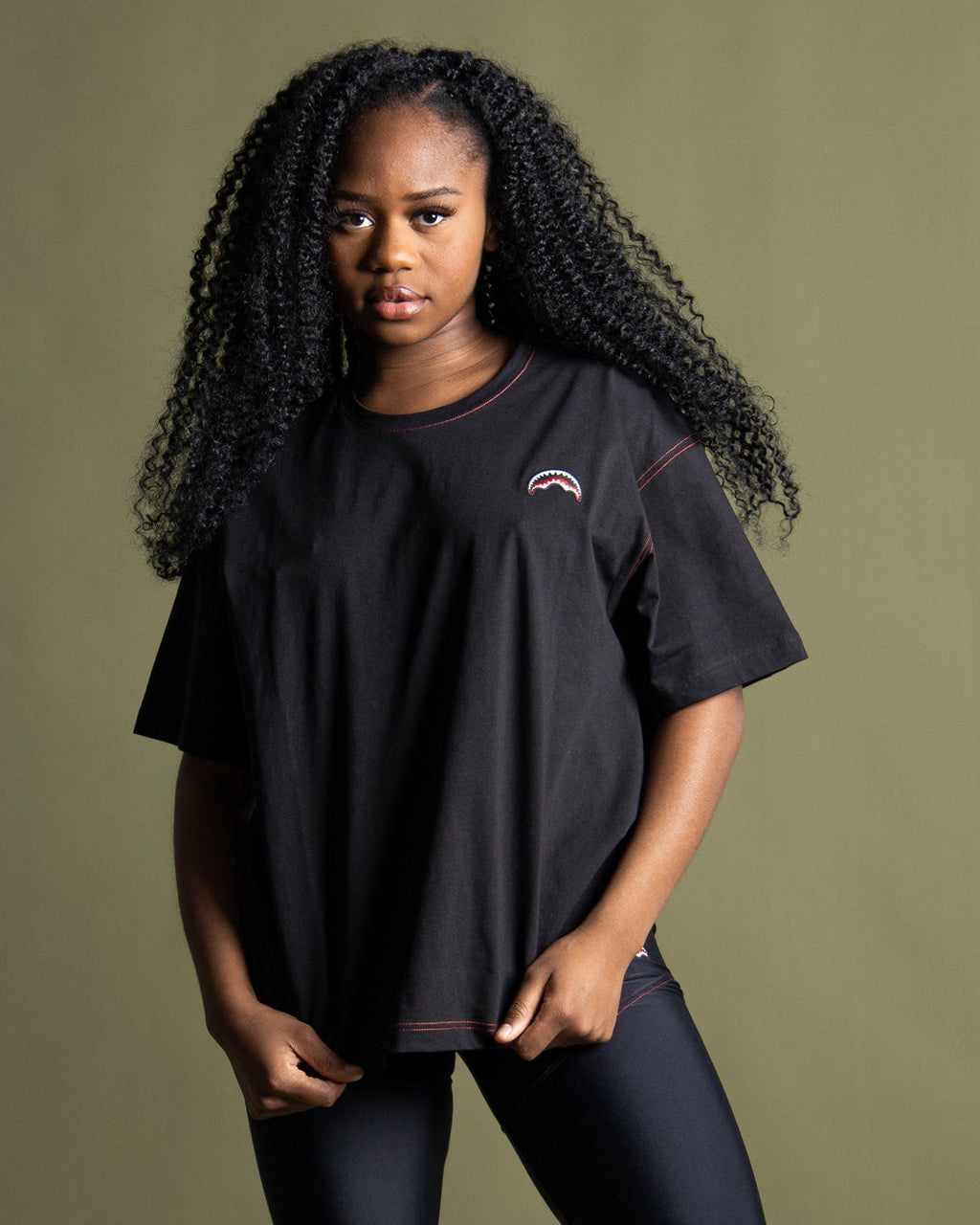 SPRAYGROUND Over Shark T-Shirt (Black) — product image 4