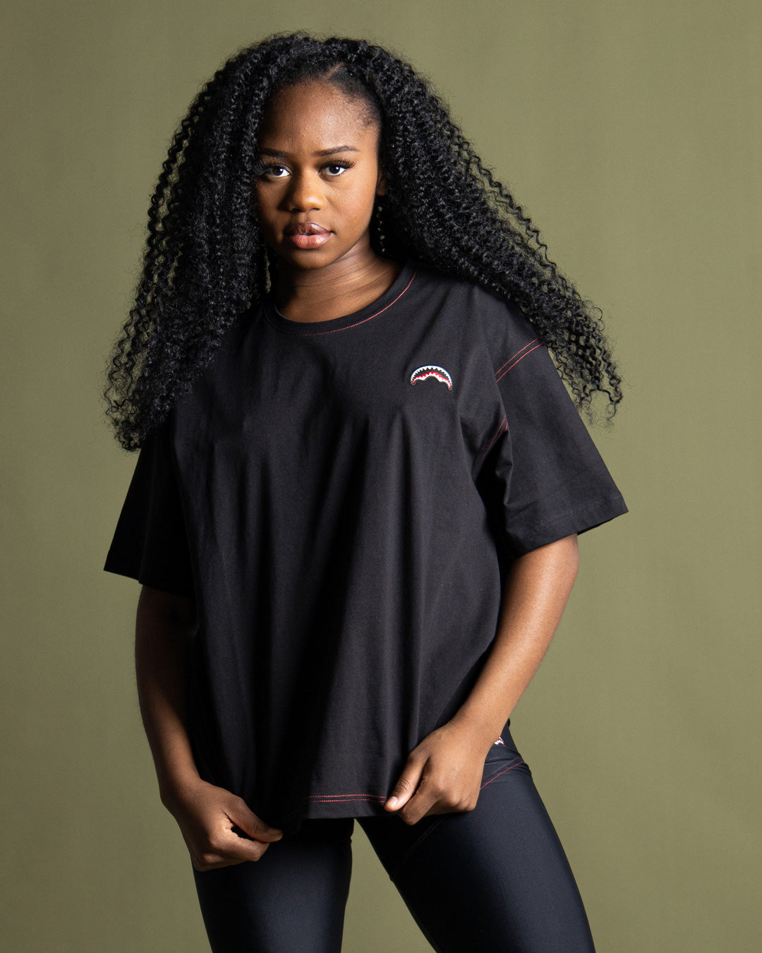 SPRAYGROUND Over Shark T-Shirt (Black) — product image 4