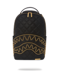 SPRAYGROUND Noir Quilt Gold Chain Shark Backpack (DLXV) — product image 1