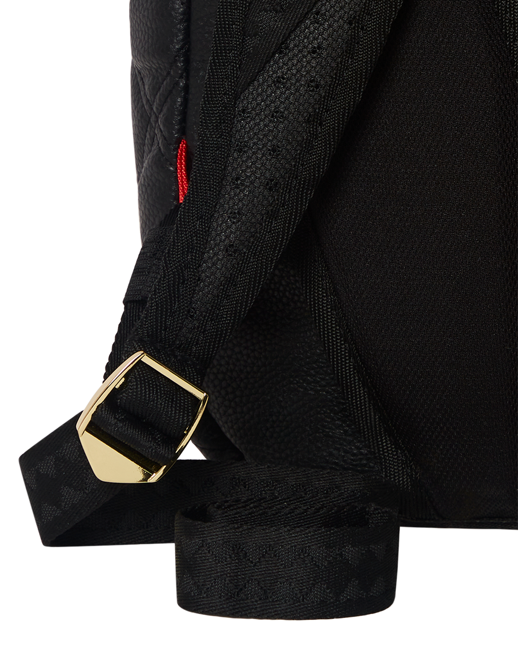 SPRAYGROUND Noir Quilt Gold Chain Shark Backpack (DLXV) — product image 16