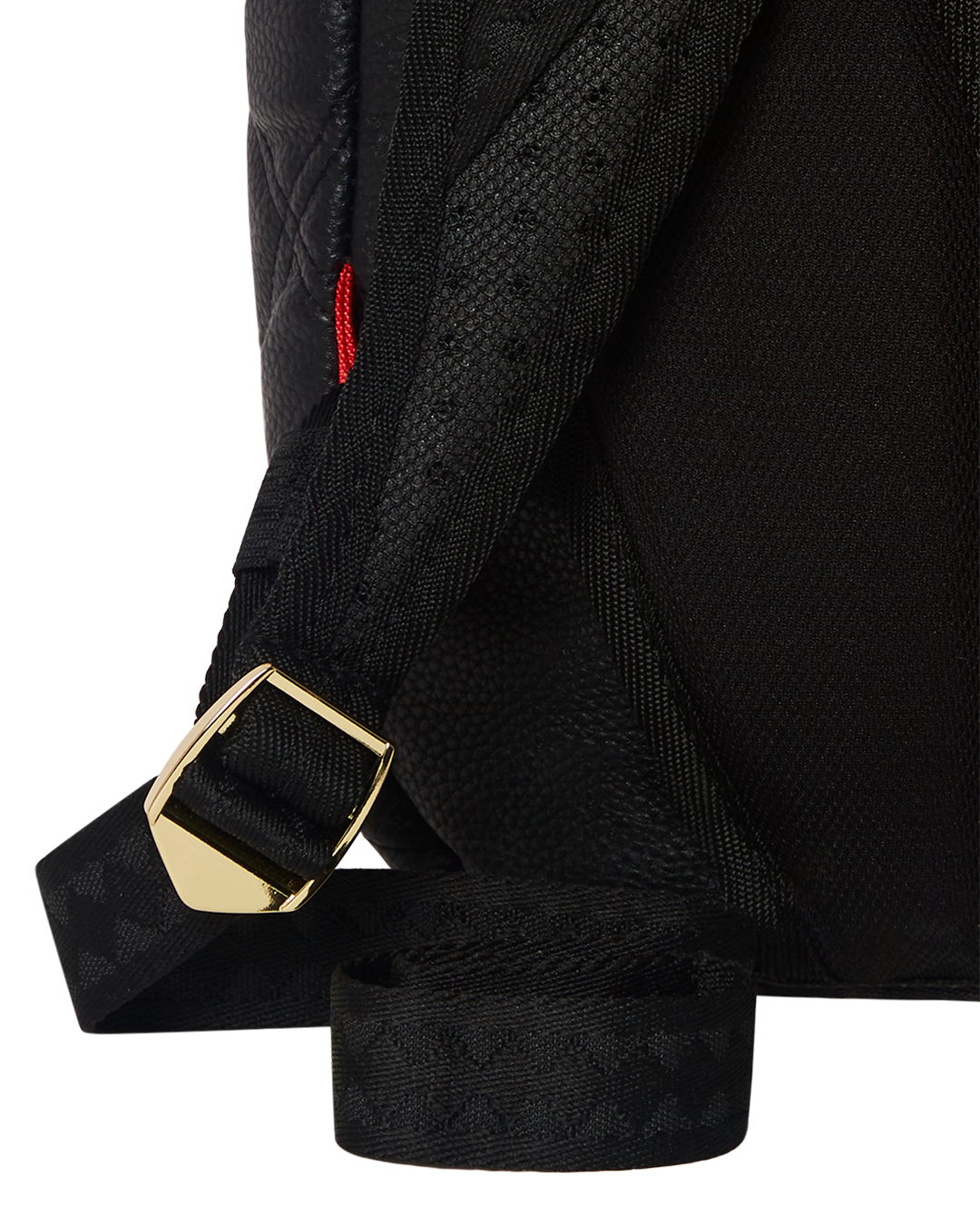 SPRAYGROUND Noir Quilt Gold Chain Shark Backpack (DLXV) — product image 16