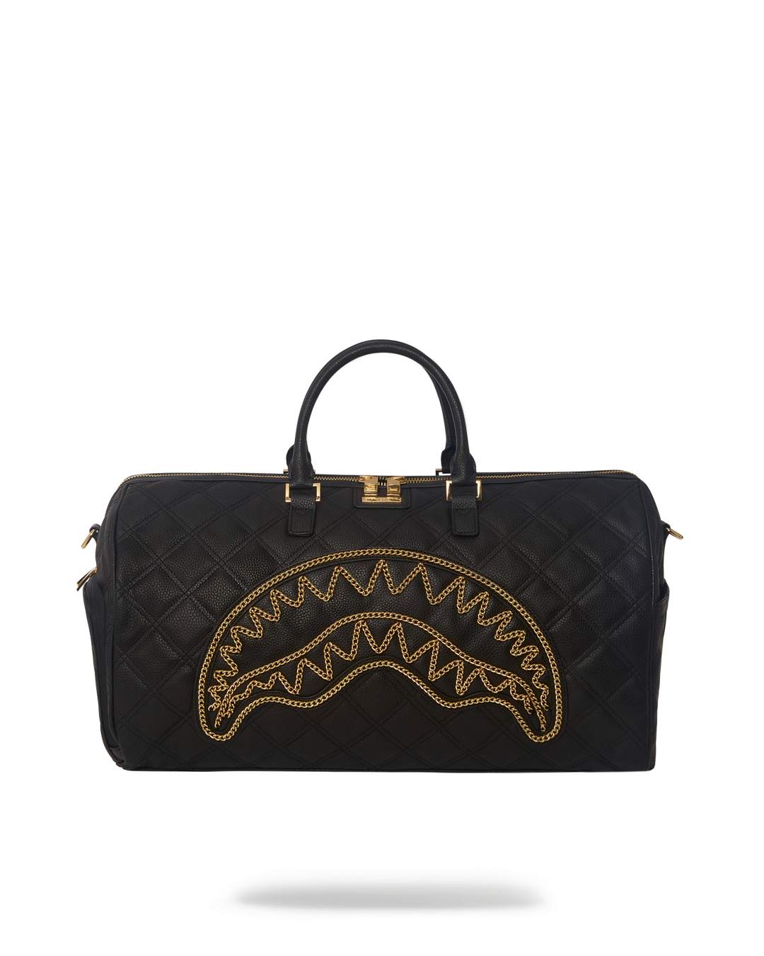 SPRAYGROUND Noir Quilt Gold Chain Shark Duffle — product image 1