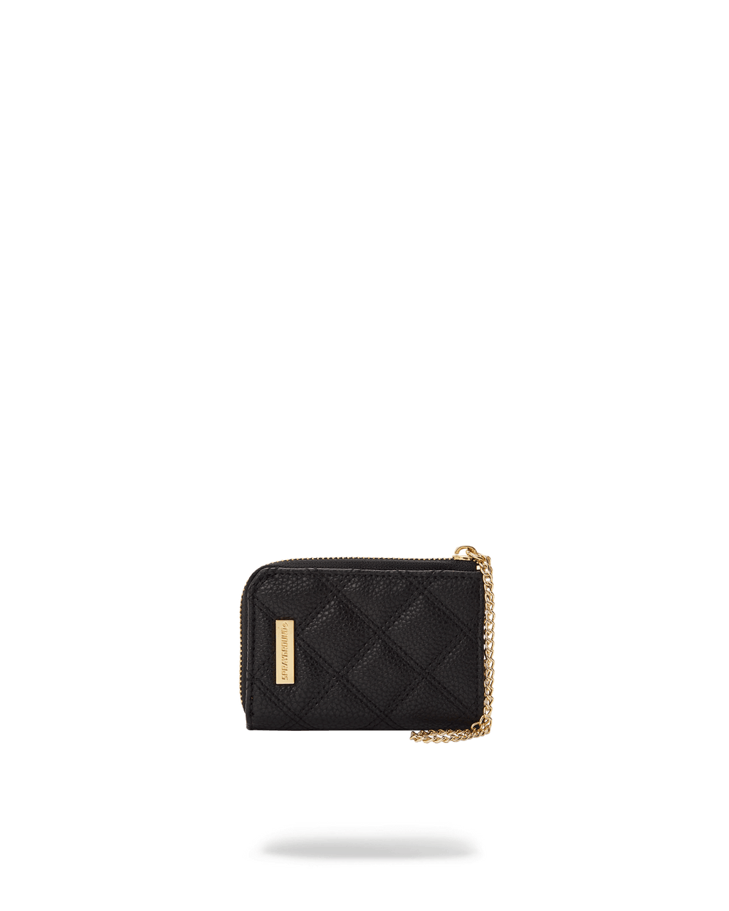 SPRAYGROUND Noir Quilt Gold Chain Shark Wallet — product image 1