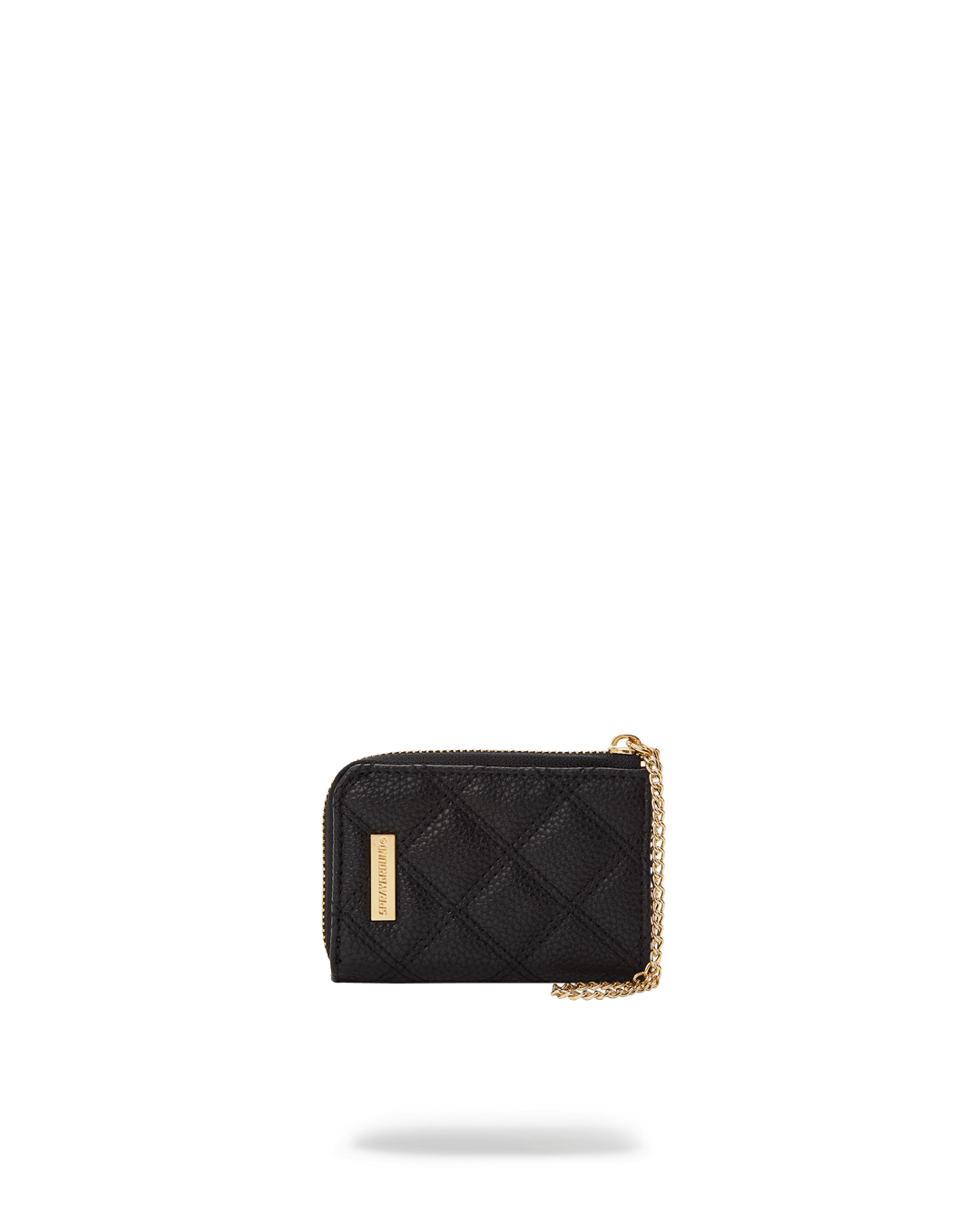 SPRAYGROUND Noir Quilt Gold Chain Shark Wallet — product image 1