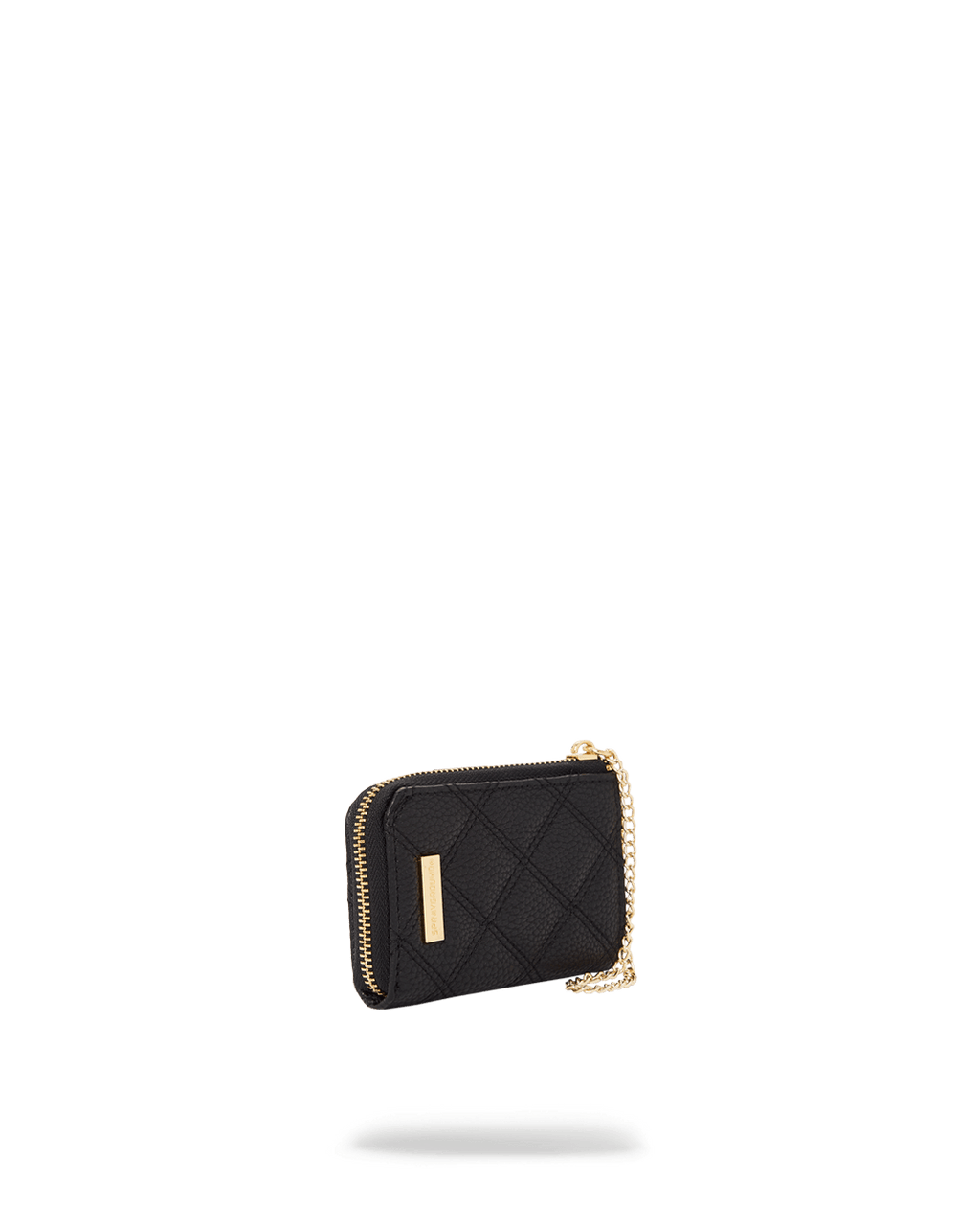 SPRAYGROUND Noir Quilt Gold Chain Shark Wallet — product image 3