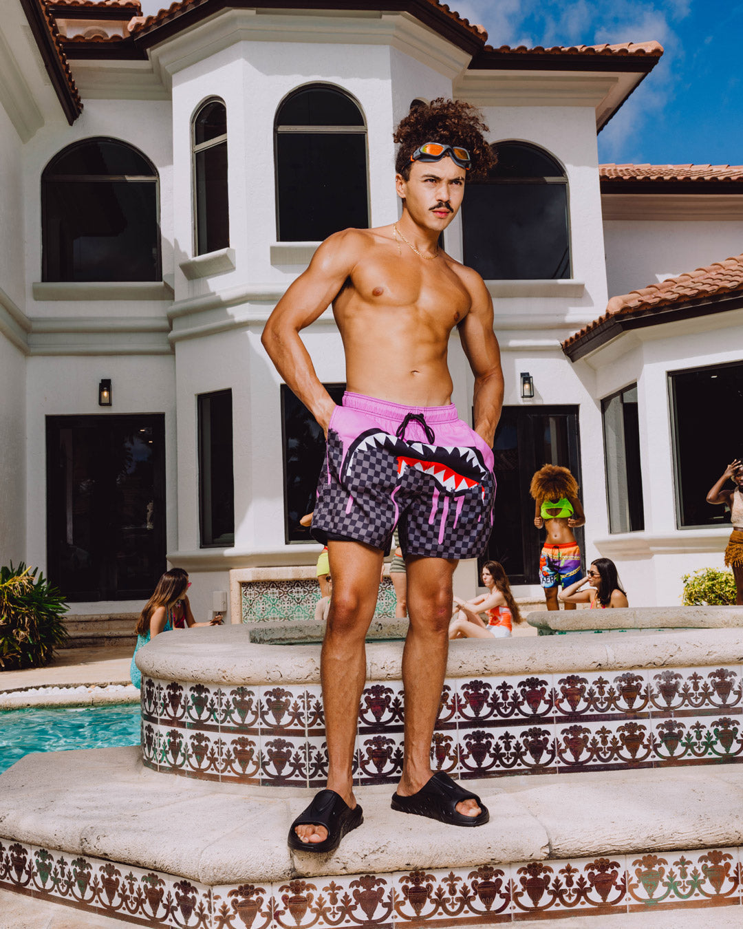 SPRAYGROUND Ocean Drip Check Swim Short — product image 4