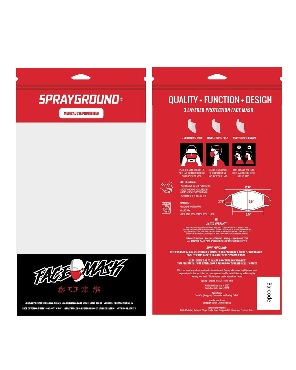 SPRAYGROUND Offended Form-Fitting Mask — product image 6
