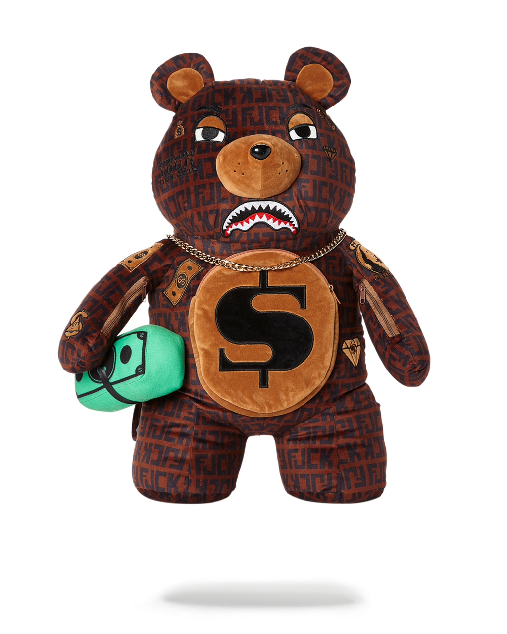 SPRAYGROUND Offended Moneybear Teddybear Backpack — product image 1