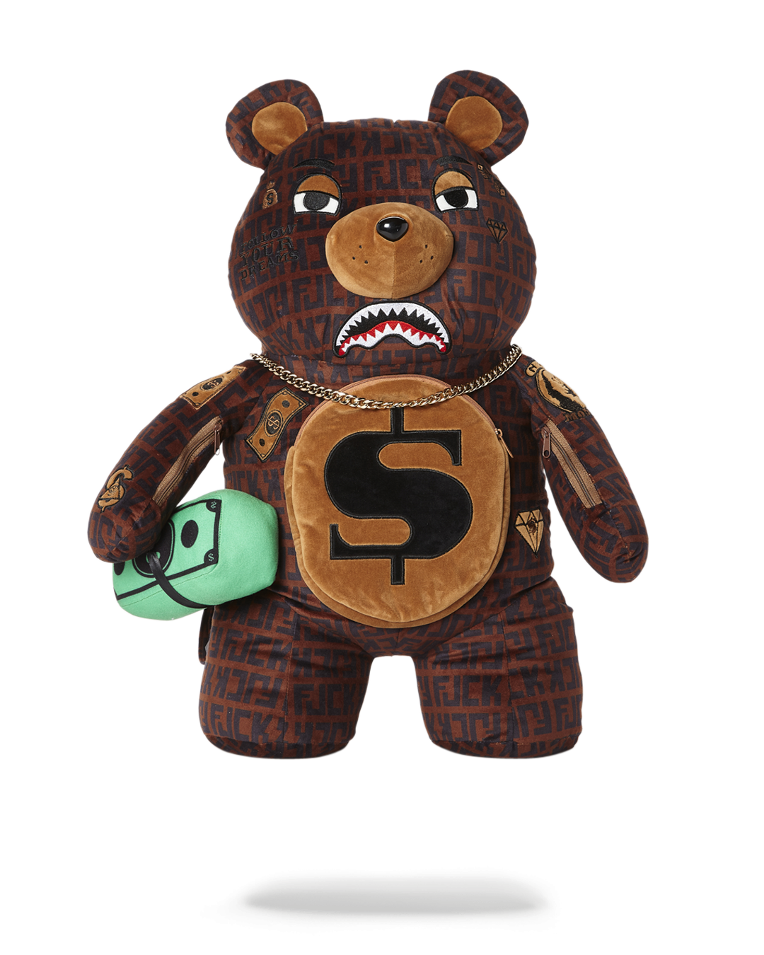 SPRAYGROUND Offended Moneybear Teddybear Backpack — product image 1